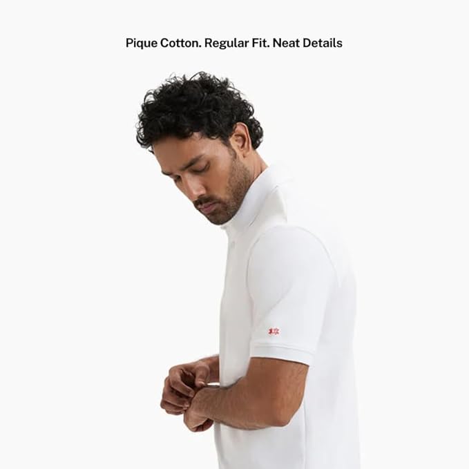 LUDIC Core Polo T-Shirt, Dailymove Collection | Regular Fit | Stand-up Collars | 100% Organic Cotton, 240 GSM | Lightweight & Comfortable |Everyday Essential | Polo T-Shirt for Men