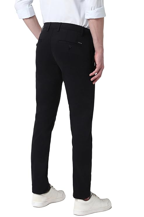 Peter England Men's Skinny Fit Mid Rise Premium Casual Trouser Chinos