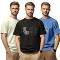 Nobero 100% Cotton Tshirts for Men Combo Pack of 3 | Regular Fit | Printed | Round Neck Half Sleeve