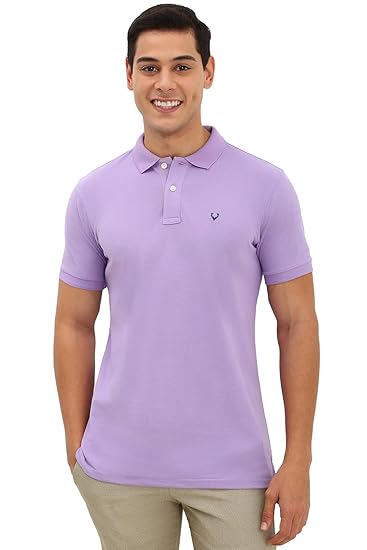 Allen Solly Men's Plain Regular Fit Polo