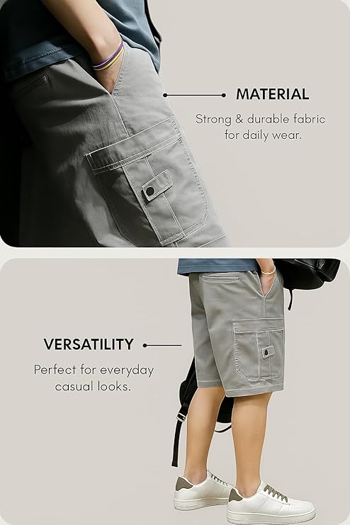 Lymio Men Shorts || Cotton Short for Men || with Pocket Style (Shorts-09-12)