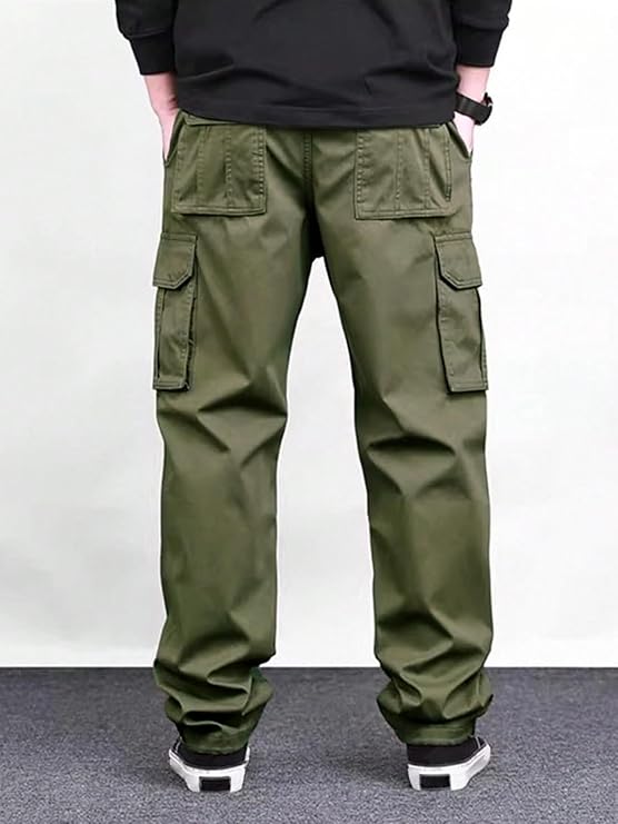 Lymio Cargo for Men || Cotton Cargo Pant || Drawstring Waist Pant (Also Available in Plus Sizes) (46-49)