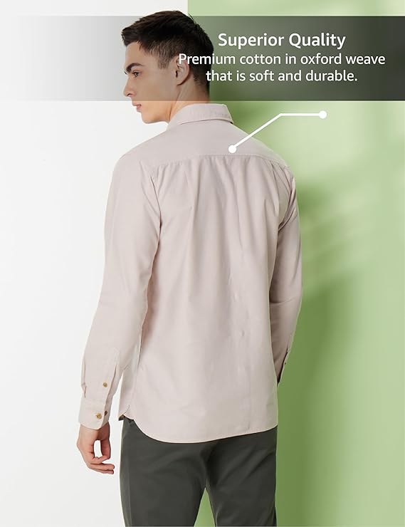 Symbol Premium Men's Casual Oxford Double Pocket Shirt - Regular Fit | Full Sleeve | Pure Cotton (Available in Plus Sizes)