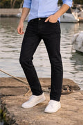 Louis Philippe Men's Smart Fit Stretch Fabric for Comfort Premium Wash Aesthetic Authentic Twill and Durable Jeans