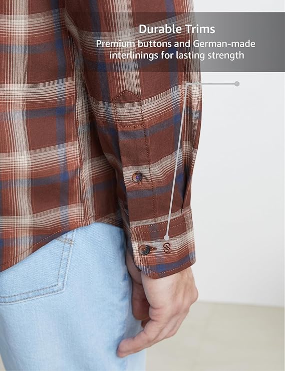 Symbol Premium Men's Checkered Casual Shirt - Regular Fit | Oxford Weave | Full Sleeve | Pure Cotton (Available in Plus Sizes)